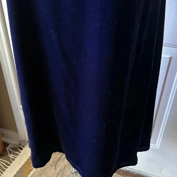 Boden blue velvet dress with tie neck size 6 - Picture 10 of 14